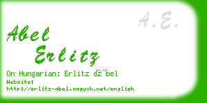 abel erlitz business card